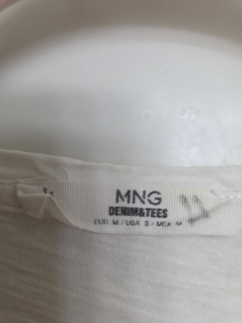 Mango White Tee with Faded Red & Blue Union Jack Print - Picture 3 of 3